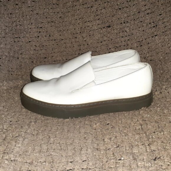 SATURDAYS NEW YORK CITY-Shiny White Leather Loafers-Sz 11-Excellent - Picture 2 of 8